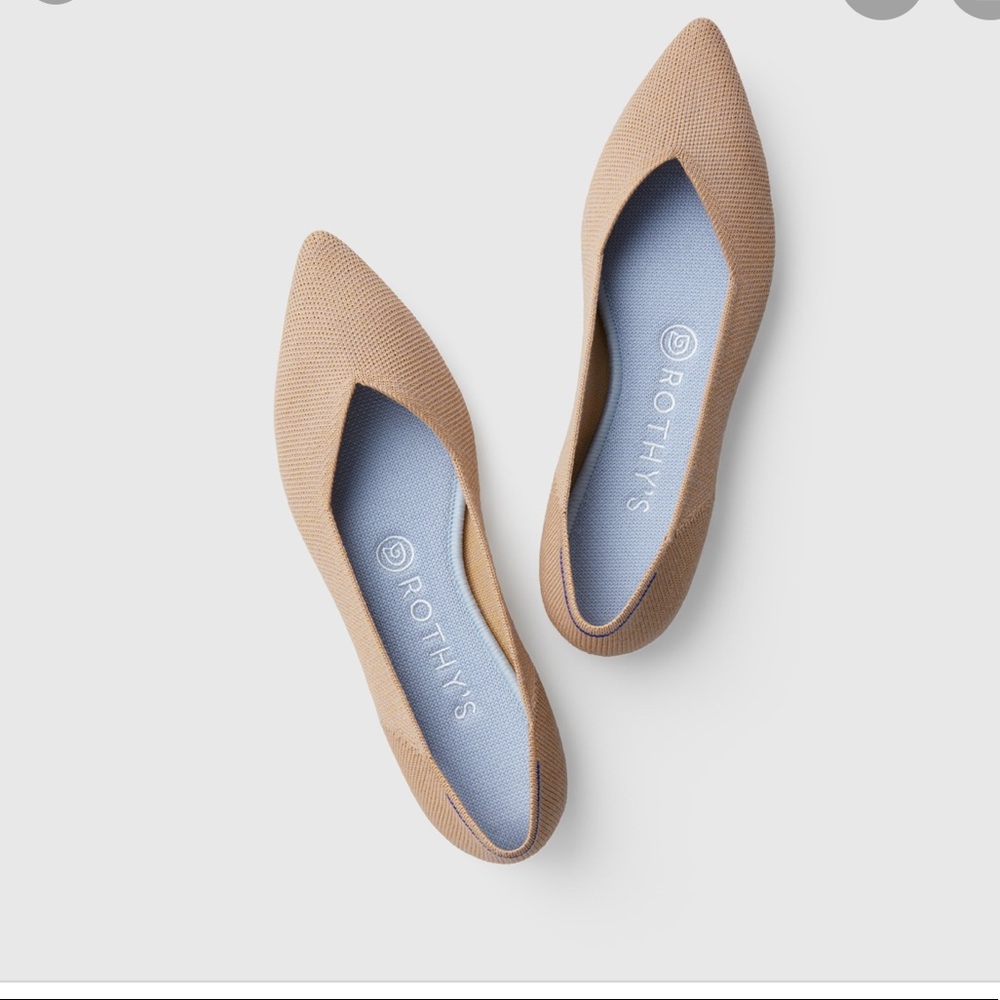 Rothys Merino Wool Camel Point Size 10